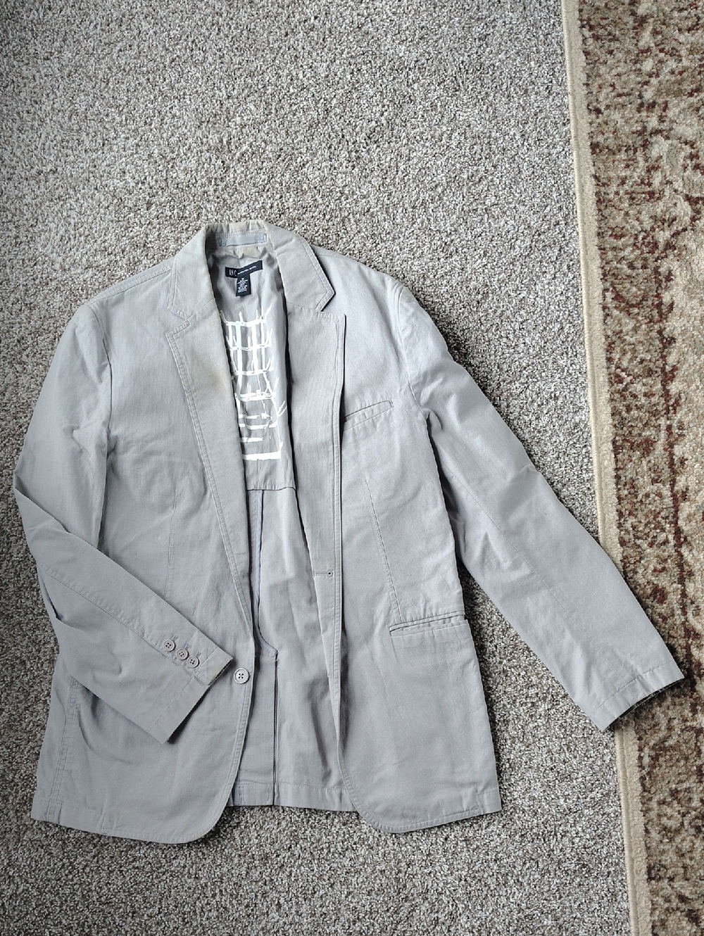 Light Gray Men's Blazer - Classic Single-Breasted Jacket